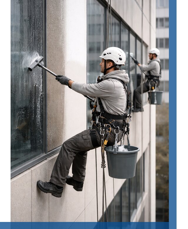 Мойка фасадов зданий в Каспийске под ключ от 356 р. | ВЫСОТНИК-Ксп