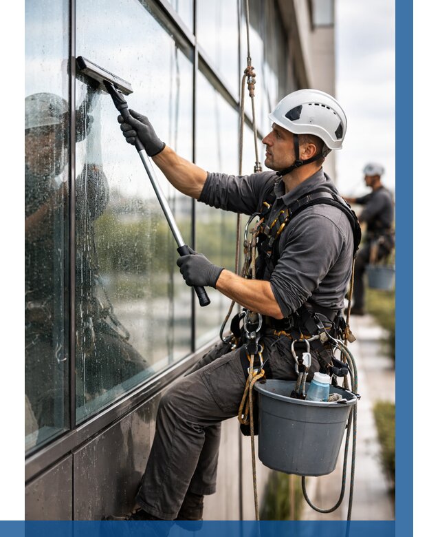 Мойка стеклянных фасадов в Каспийске от 204 р. | ВЫСОТНИК-Ксп