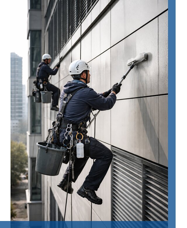 Мойка вентилируемого фасада в Каспийске от 255 р. | ВЫСОТНИК-Ксп