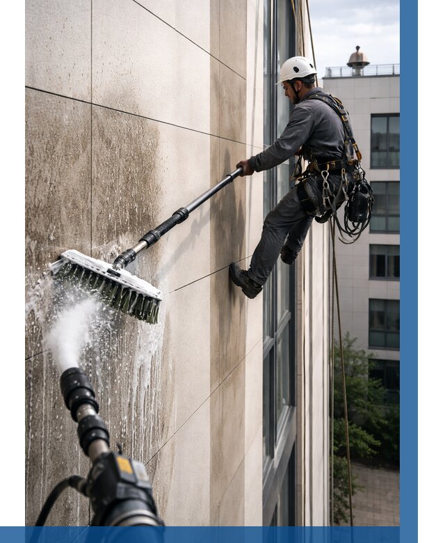 Мойка фасада из керамогранита в Каспийске от 305 р. | ВЫСОТНИК-Ксп