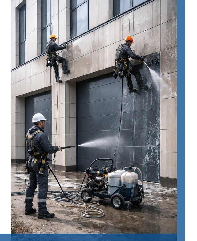 Послестроительная мойка фасада в Каспийске от 305 р. | ВЫСОТНИК-Ксп