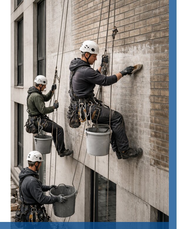 Удаление высолов с фасада в Каспийске от 255 р. | ВЫСОТНИК-Ксп