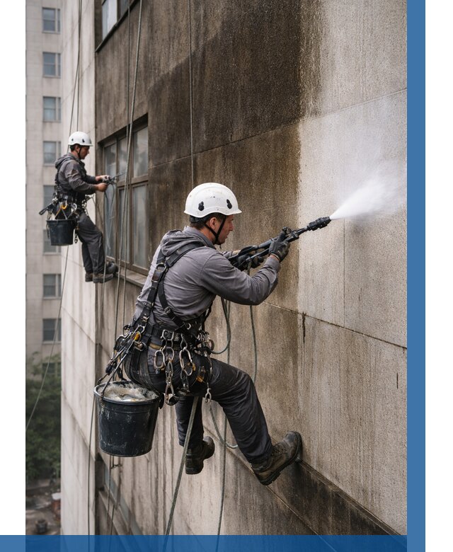 Очистка фасада от копоти в Каспийске от 255 р. | ВЫСОТНИК-Ксп