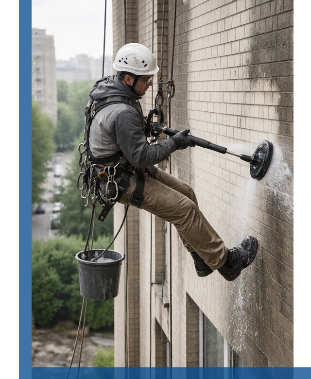 Очистка фасада от копоти в Каспийске профессионально и безопасно