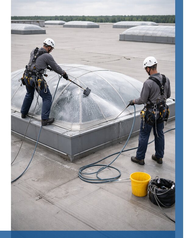 Мойка зенитных фонарей в Каспийске, заказать от 4581 р. | ВЫСОТНИК-Ксп