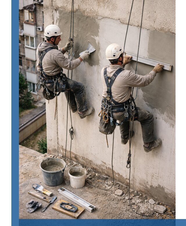 Комплексный ремонт штукатурного фасада с гарантией в Каспийске