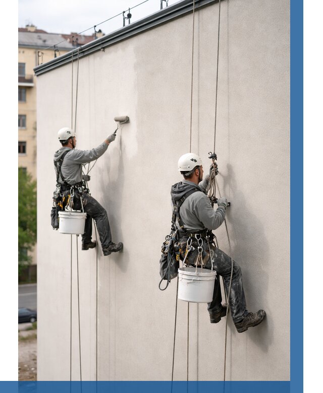 Покраска оштукатуренного фасада в Каспийске от 326 р. | ВЫСОТНИК-Ксп