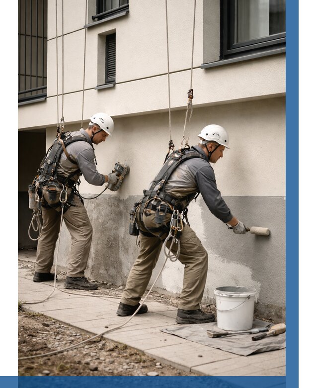 Окраска цоколя здания в Каспийске от 458 р. под ключ | ВЫСОТНИК-Ксп