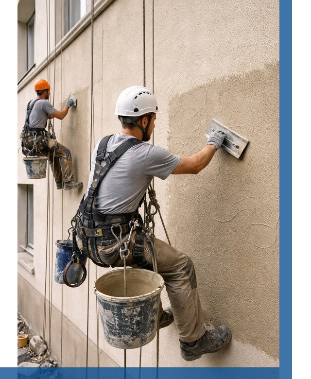 Декоративная штукатурка фасада в Каспийске от 1222 р. | ВЫСОТНИК-Ксп