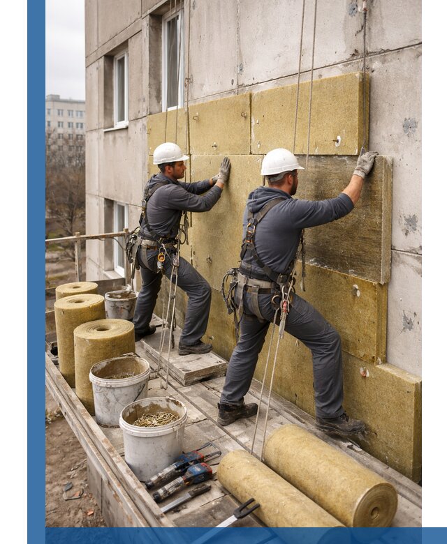 Утепление фасада минватой в Каспийске под ключ с гарантией