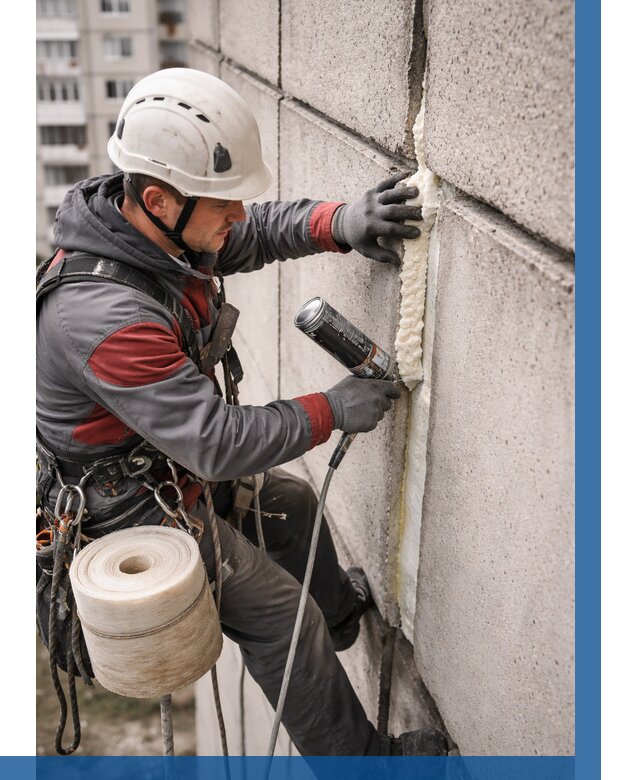 Утепление межпанельных швов в Каспийске от 713 р. | ВЫСОТНИК-Ксп