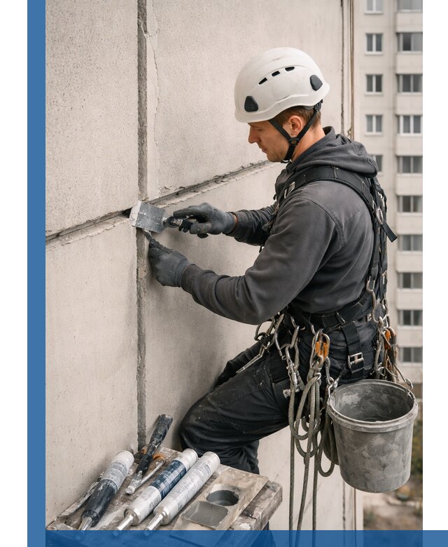 Ремонт межпанельных швов в Каспийске герметизация и восстановление