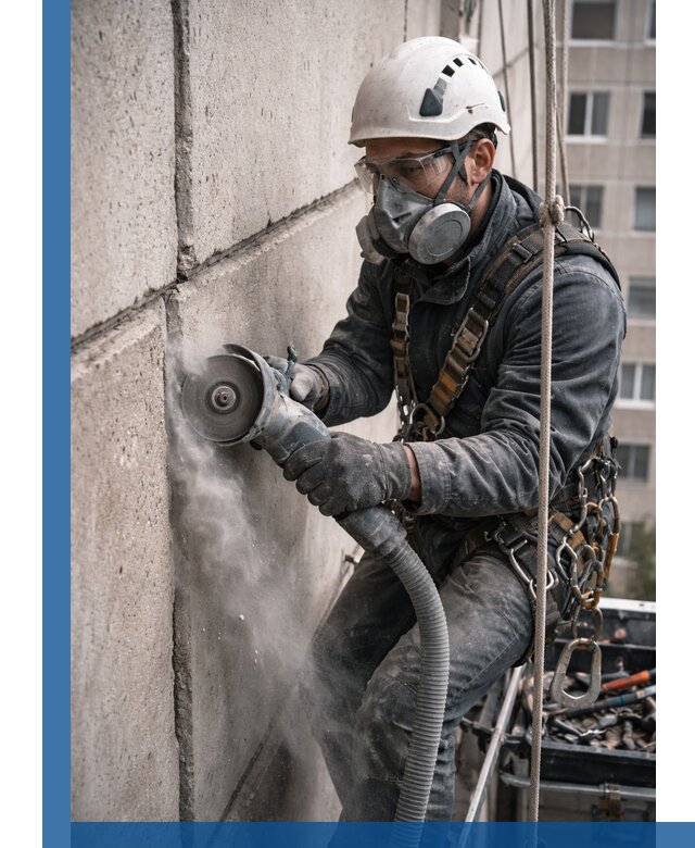 Штробление межпанельных швов в Каспийске качественно и быстро