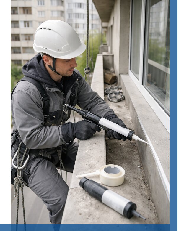 Герметизация швов лоджии в Каспийске от 4581 р. | ВЫСОТНИК-Ксп