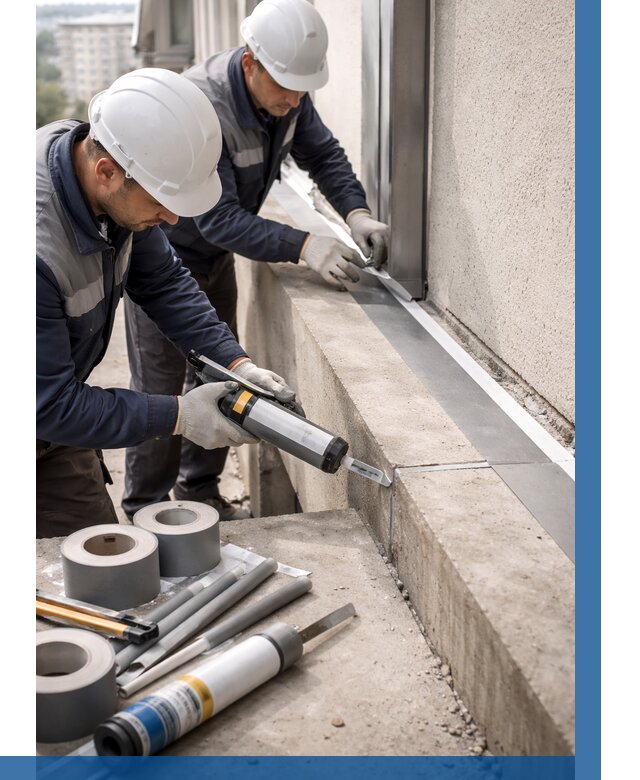 Герметизация примыкания балкона в Каспийске от 4581 р. | ВЫСОТНИК-Ксп