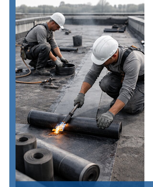 Ремонт рулонной кровли в Каспийске герметизация и восстановление