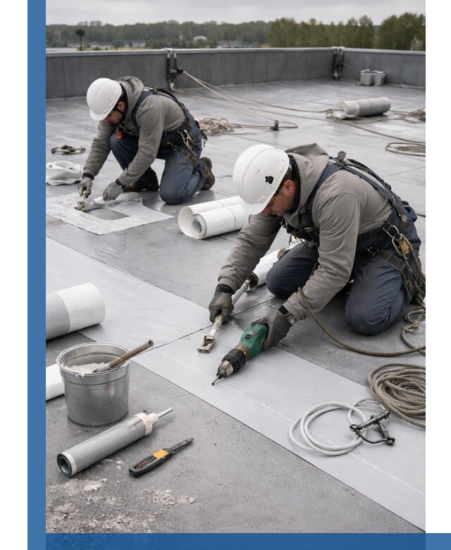 Ремонт мембранной кровли в Каспийске качественно и с гарантией