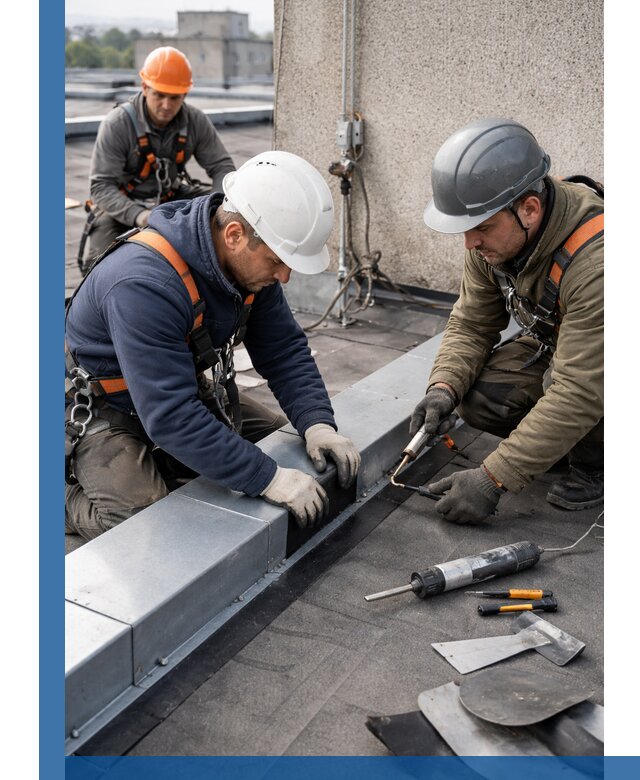 Ремонт кровельных примыканий в Каспийске профессионально