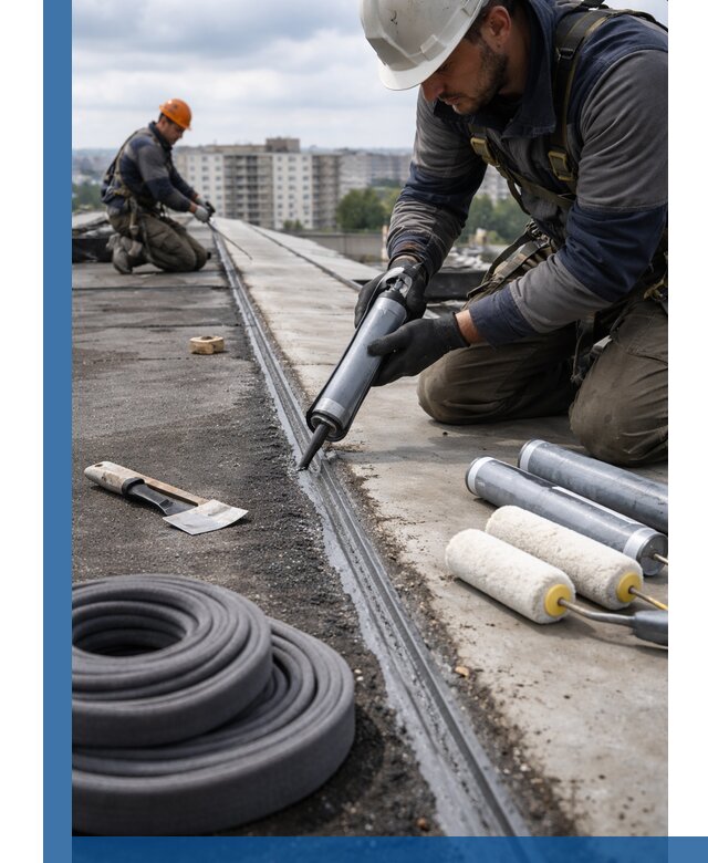 Герметизация швов кровли в Каспийске с гарантией герметичности