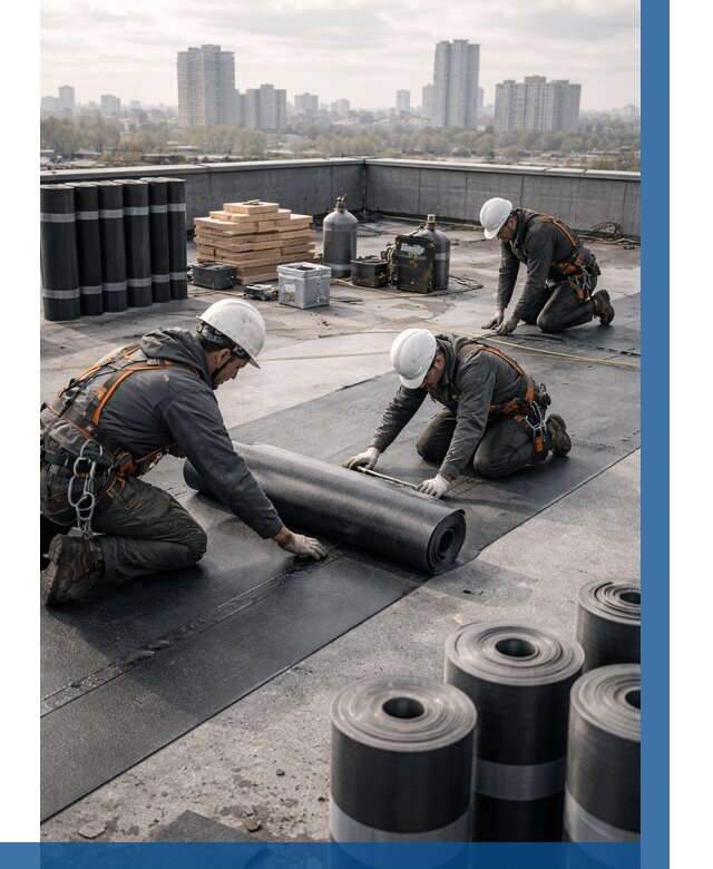 Монтаж мягкой кровли под ключ в Каспийске от 458 р. | ВЫСОТНИК-Ксп