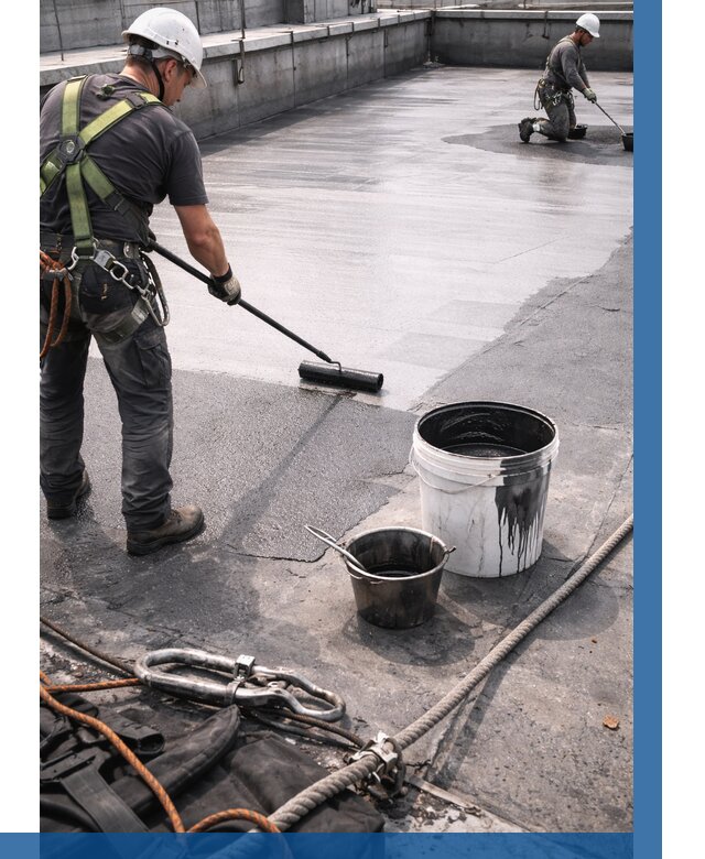 Гидроизоляция кровли жидкой резиной в Каспийске от 509 р. | ВЫСОТНИК-Ксп