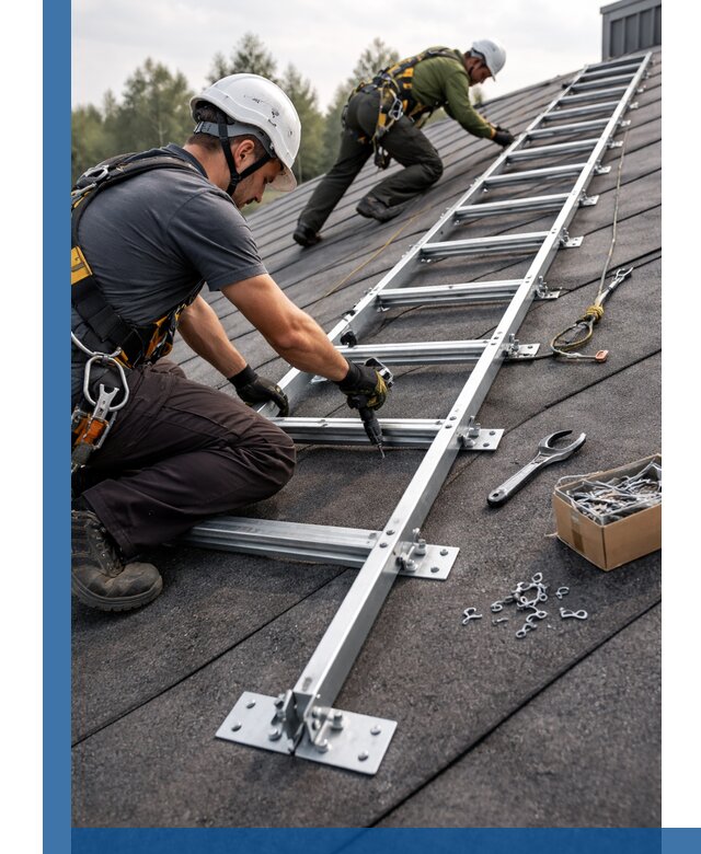 Профессиональный монтаж кровельной лестницы в Каспийске под ключ