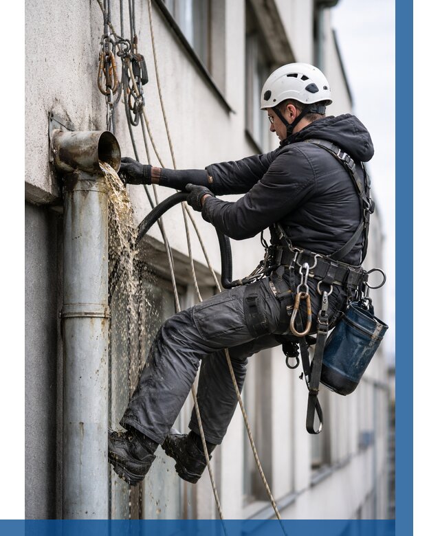 Прочистка водосточных труб в Каспийске от 3563 р. | ВЫСОТНИК-Ксп