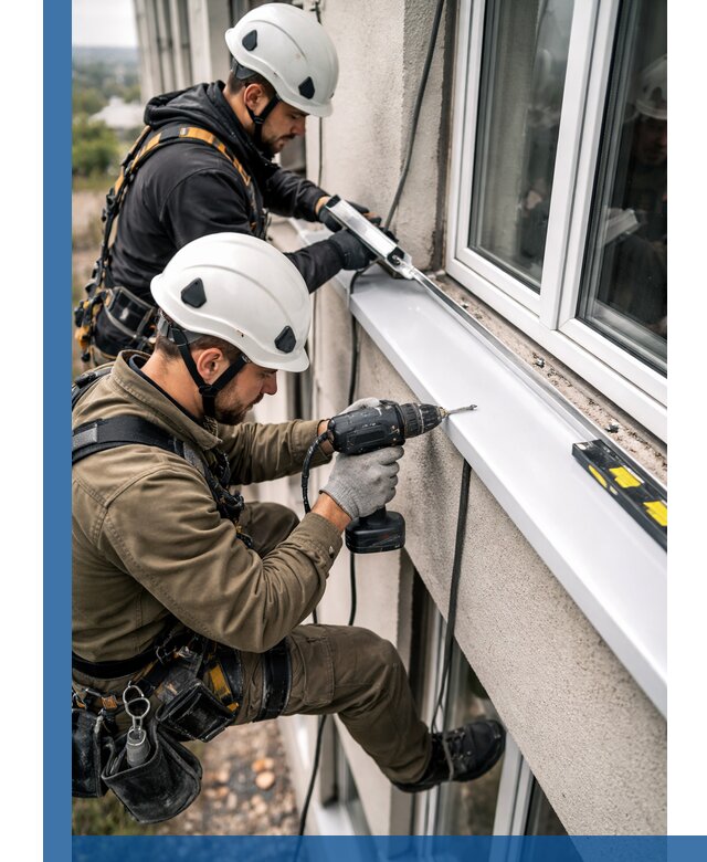 Профессиональный монтаж оконных отливов и отведения воды в Каспийске