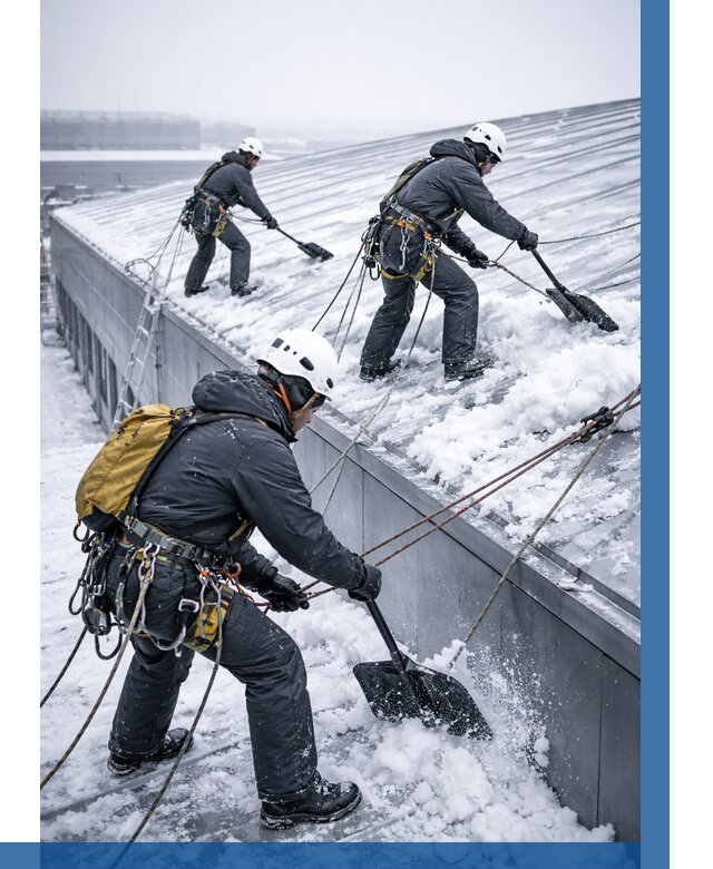 Очистка навесов от снега в Каспийске от 4581 р. | ВЫСОТНИК-Ксп