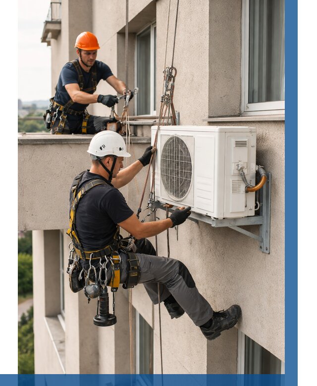 Монтаж внешнего блока кондиционера в Каспийске от 6618 р. | ВЫСОТНИК-Ксп