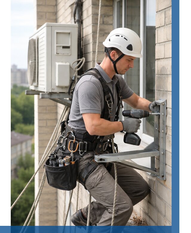 Установка кронштейнов кондиционера в Каспийске от 3563 р. | ВЫСОТНИК-Ксп