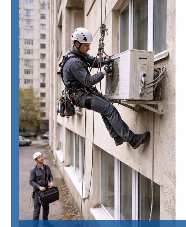 Демонтаж внешнего блока кондиционера в Каспийске профессионально