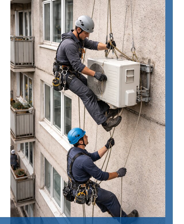 Перенос внешнего блока кондиционера в Каспийске от 9163 р.| ВЫСОТНИК-Ксп