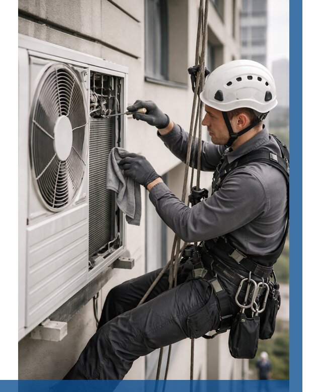 Обслуживание внешнего блока кондиционера в Каспийске от 2749 р.ВЫСОТНИК-Ксп