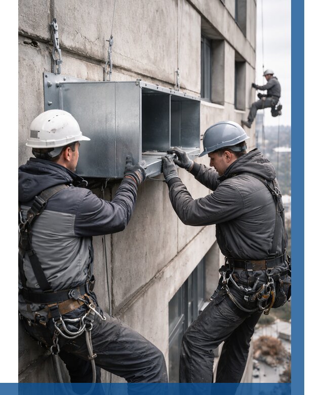 Монтаж вентиляционных коробов в Каспийске от 3054 р. | ВЫСОТНИК-Ксп