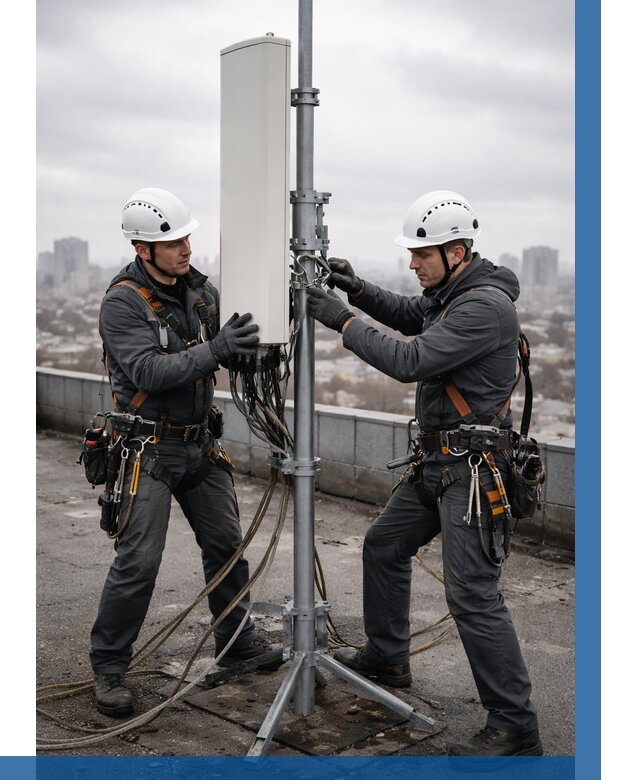 Монтаж антенн связи на крыше в Каспийске от 8654 р. | ВЫСОТНИК-Ксп