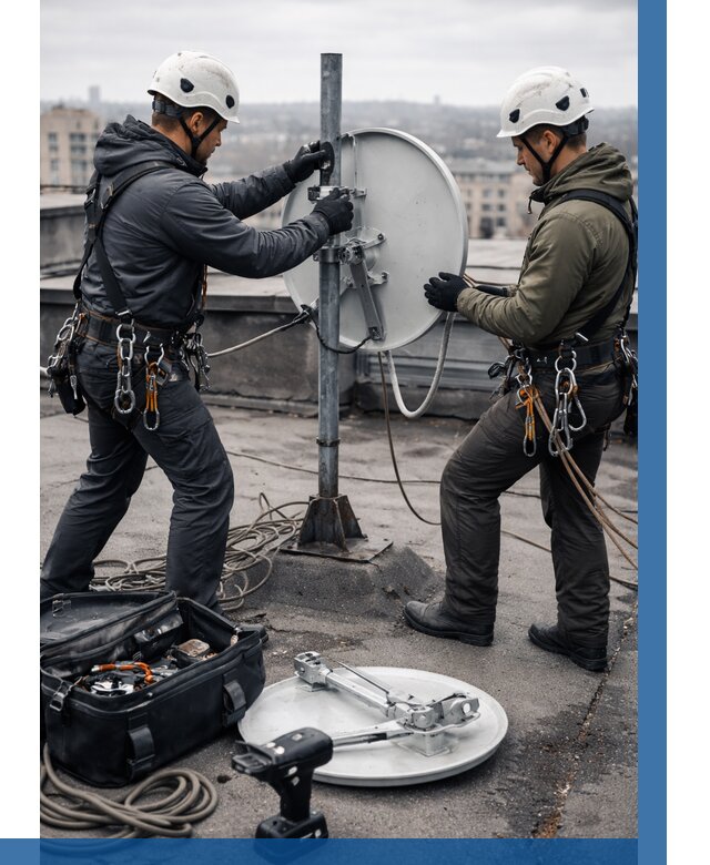 Демонтаж антенн на крыше в Каспийске от 4581 р. | ВЫСОТНИК-Ксп