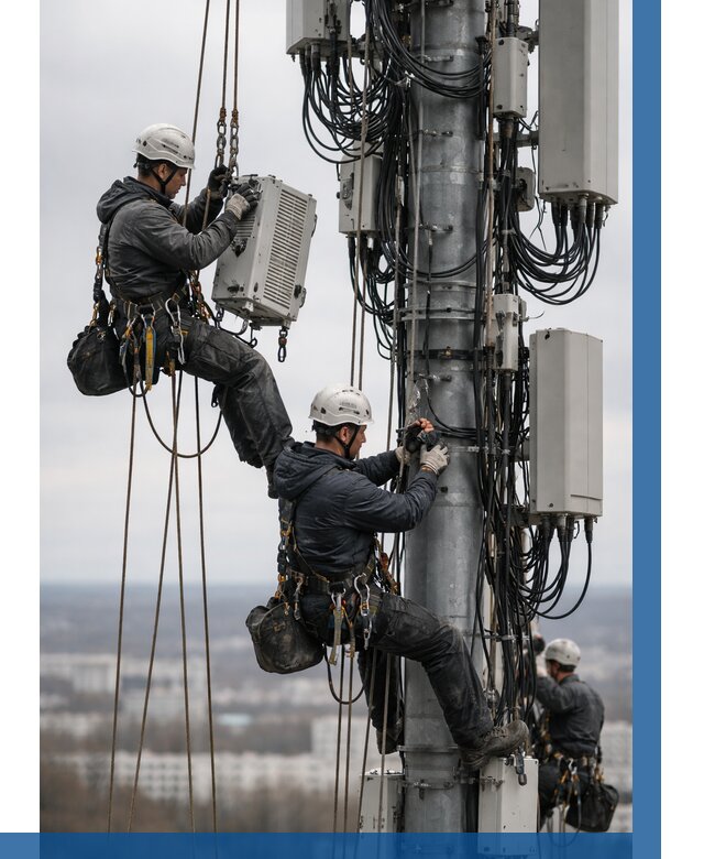 Монтаж оборудования связи на мачте в Каспийске от 7636 р. | ВЫСОТНИК-Ксп