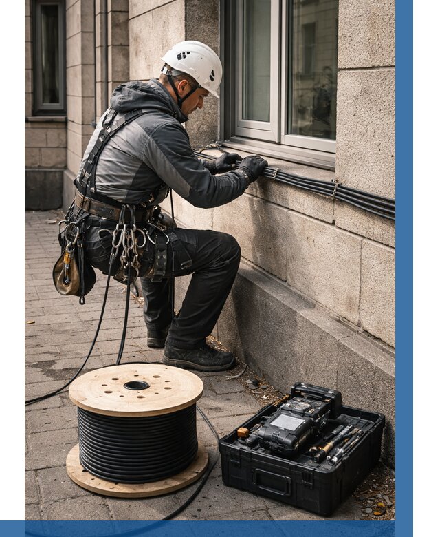 Прокладка оптоволоконного кабеля в Каспийске от 814 р. | ВЫСОТНИК-Ксп