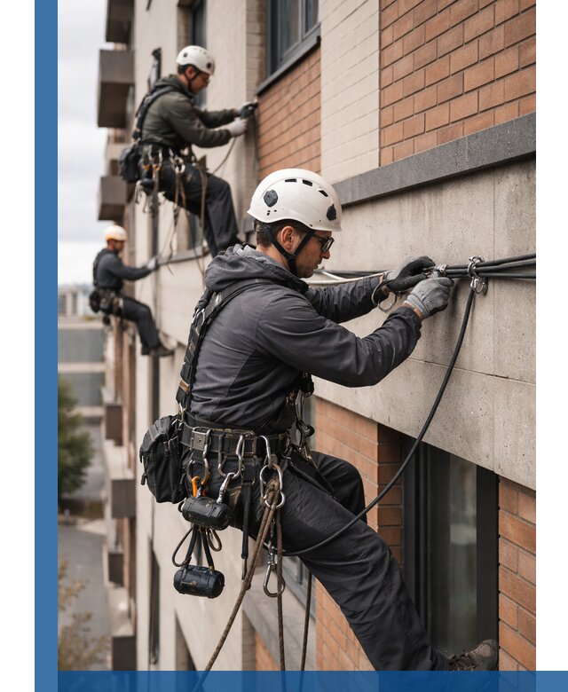 Крепление кабеля на фасаде монтаж и крепеж в Каспийске