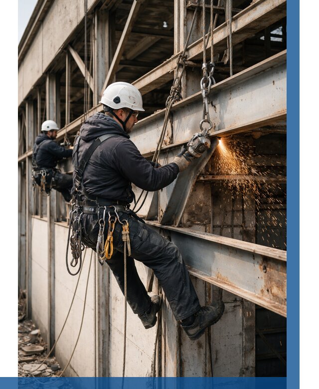 Демонтаж металлоконструкций на высоте в Каспийске от 6618р. |ВЫСОТНИК-Ксп