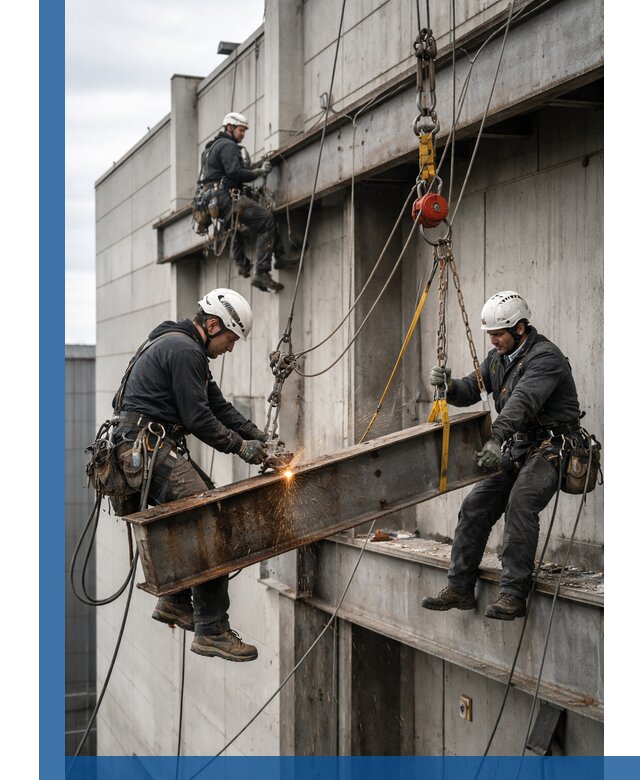 Демонтаж металлоконструкций на высоте в Каспийске под ключ