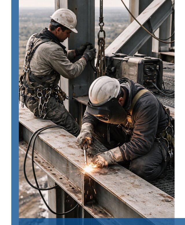 Высотные сварочные работы в Каспийске для промышленных объектов