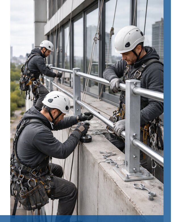 Монтаж ограждений на высоте в Каспийске, от 1222 р. | ВЫСОТНИК-Ксп