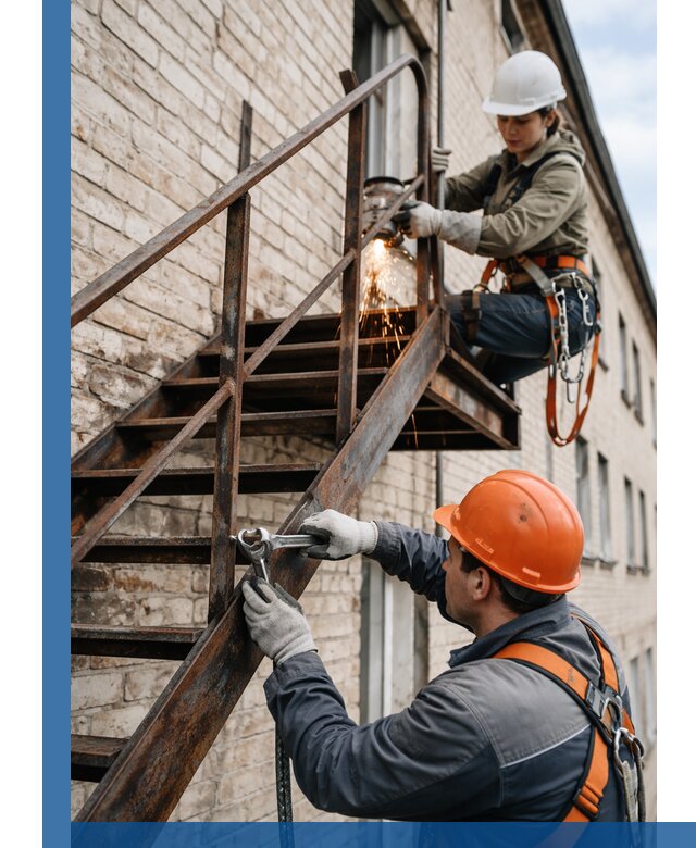 Ремонт и восстановление пожарных лестниц с выездом в Каспийске