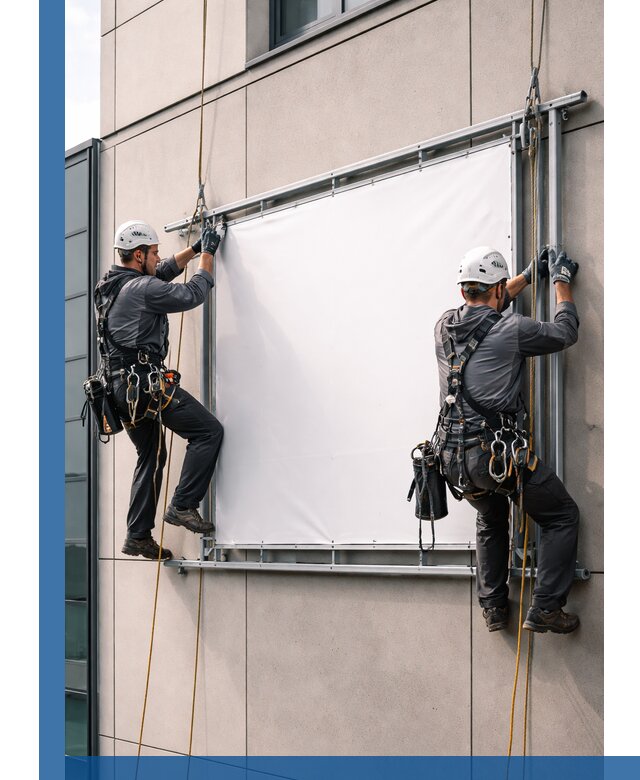 Монтаж наружной рекламной вывески в Каспийске под ключ
