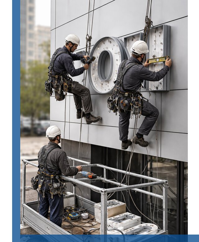 Профессиональный монтаж световых букв в Каспийске под ключ
