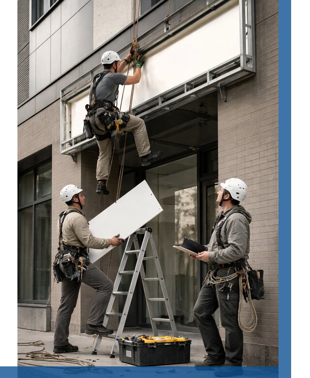 Монтаж светового короба в Каспийске от 6618 р. | ВЫСОТНИК-Ксп