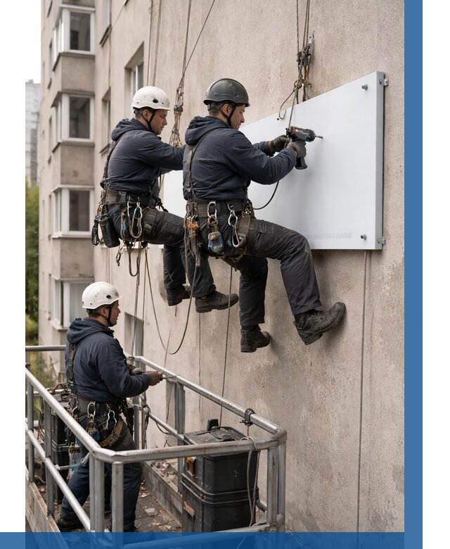 Монтаж табличек и указателей в Каспийске от 3563 р. | ВЫСОТНИК-Ксп