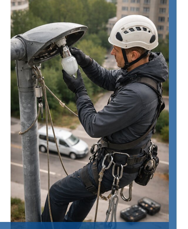 Замена ламп на высоте в Каспийске от 2545 р. | ВЫСОТНИК-Ксп